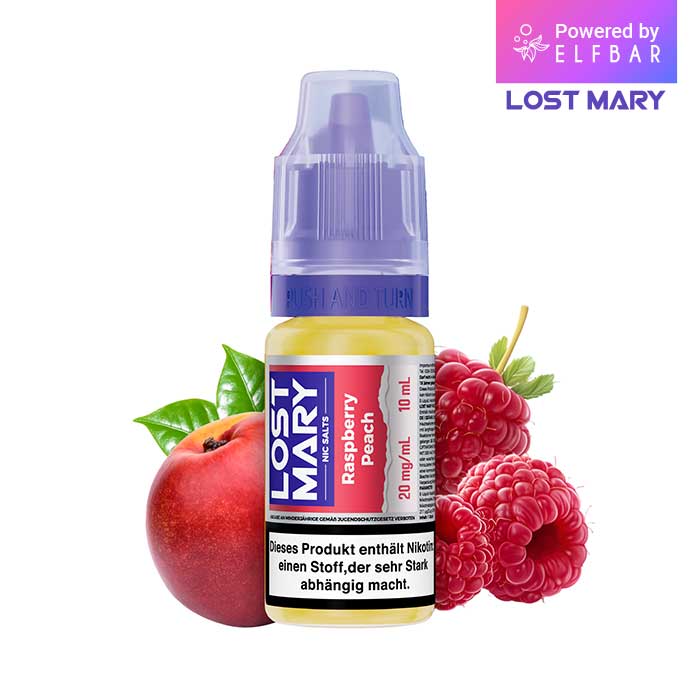 ELFBAR LOST MARY Liquid (NicSalt) Raspberry Peach 10ml