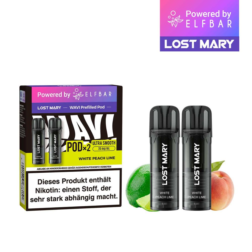 ELFBAR LOST MARY WAVI White Peach Lime 20mg Nikotin 2er Pack