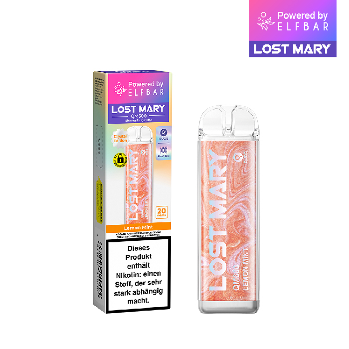 ELFBAR LOST MARY QM600 - Lemon Mint 20mg Nikotin