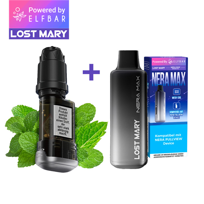 ELFBAR LOST MARY NERA MAX Refill Container Mint inkl. Refillable Pod