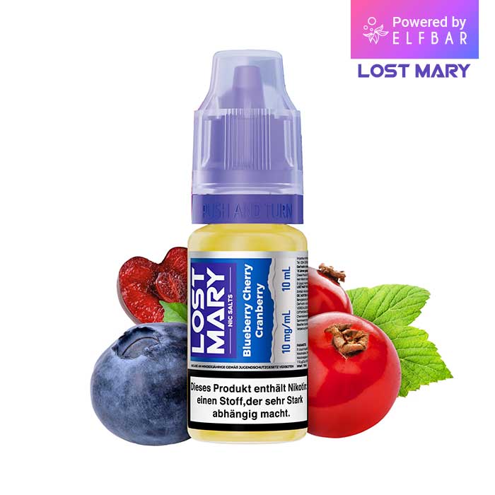 ELFBAR LOST MARY Liquid (NicSalt) Blueberry Cherry Cranberry 10ml