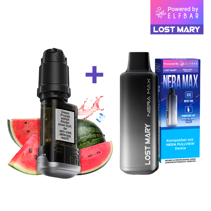 ELFBAR LOST MARY NERA MAX Refill Container Watermelon inkl. Refillable Pod