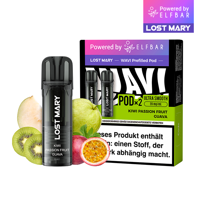 ELFBAR LOST MARY WAVI Kiwi Passion Fruit Guava 20mg Nikotin 2er Pack