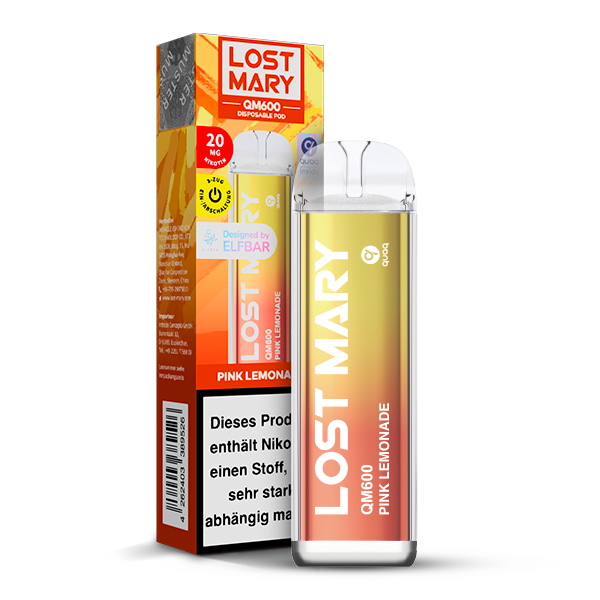 ELFBAR LOST MARY QM600 - Pink Lemonade 20mg Nikotin