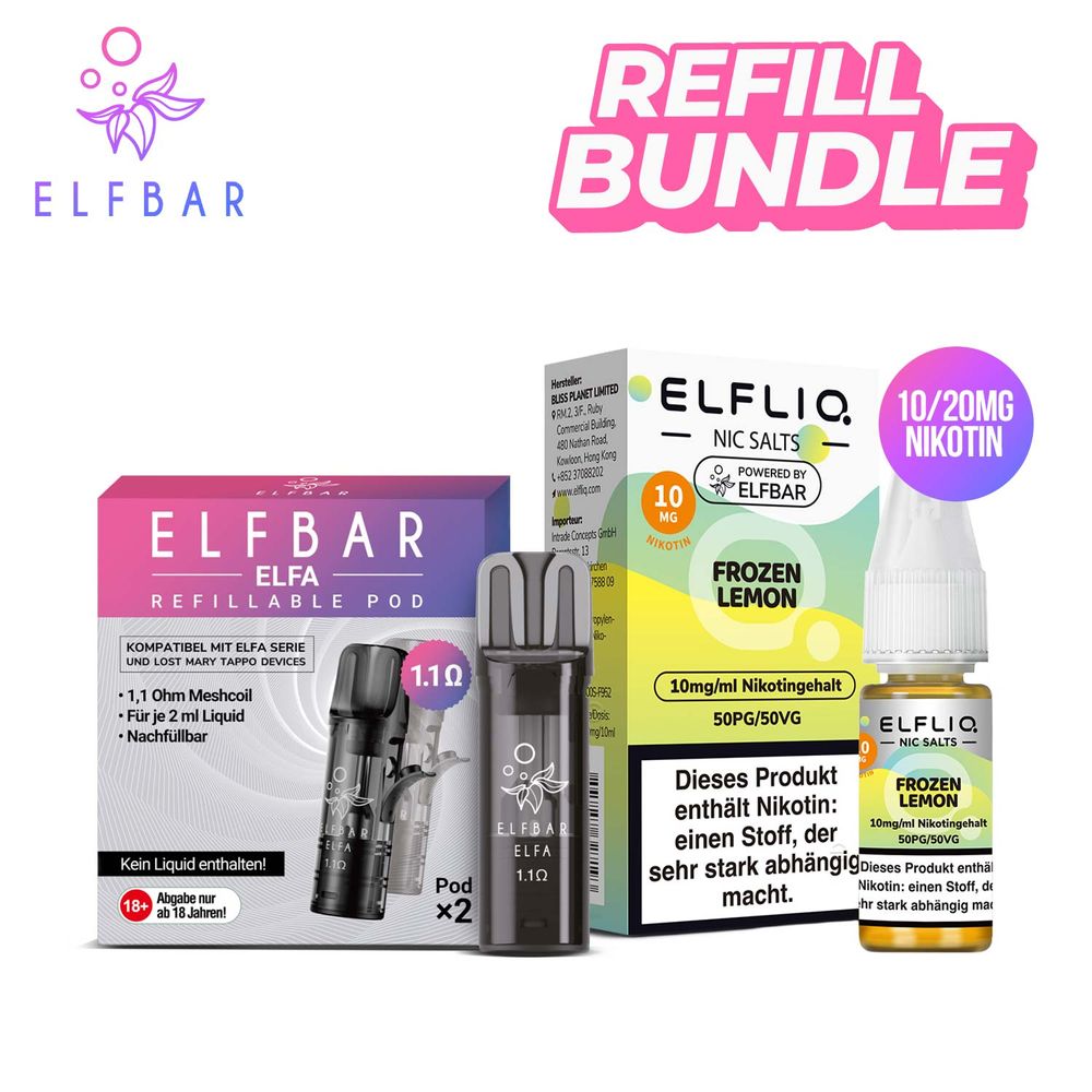 ELFBAR ELFA Refillable Pods + ELFBAR Elfliq Liquid