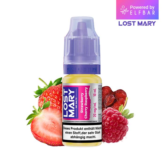 ELFBAR LOST MARY Liquid (NicSalt) Strawberry Cherry Raspberry 10ml